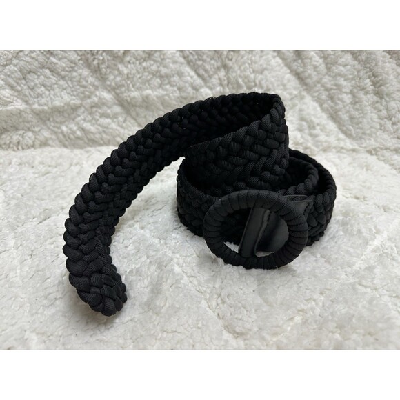 J.Crew women size medium/large 43" black braided casual belt - Picture 8 of 12